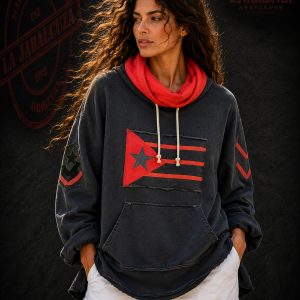sudadera cuello flúor gris con naranja