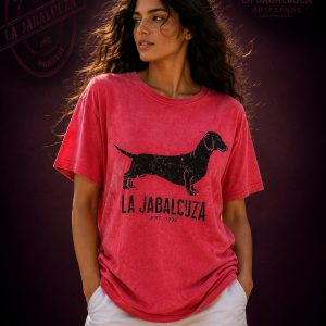 camiseta Teckel mujer coral