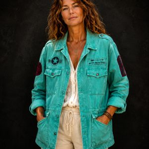 chaqueta K9 unisex verde agua