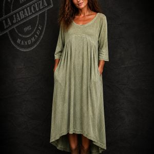 vestido huevo mujer verde khaki