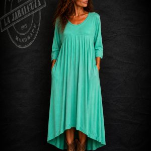vestido huevo mujer verde agua