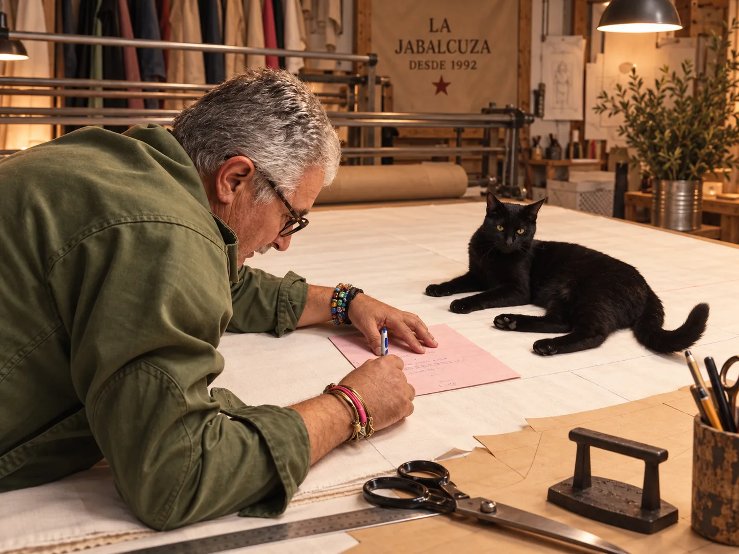 Proceso creativo de una prenda de La Jabalcuza